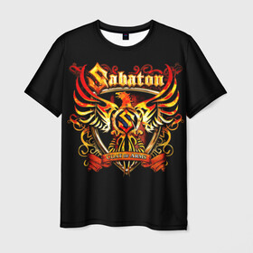 Мужская футболка 3D с принтом Sabaton в Санкт-Петербурге, 100% полиэфир | прямой крой, круглый вырез горловины, длина до линии бедер | heavy metal | metal | sabaton | группы | метал | музыка | пауэр метал | рок | сабатон | хэви метал
