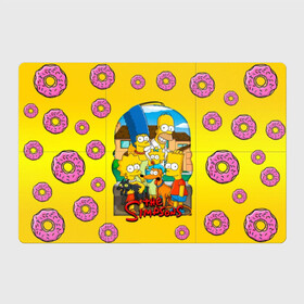 Магнитный плакат 3Х2 с принтом Симпсоны (2) в Санкт-Петербурге, Полимерный материал с магнитным слоем | 6 деталей размером 9*9 см | Тематика изображения на принте: bart | homer | lisa | simpsons | барт | гомер | лиза | мардж | пончик | симпсоны