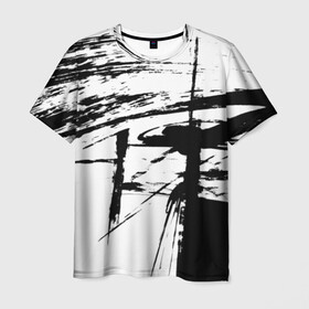 Мужская футболка 3D с принтом Черно-белая футболка в Санкт-Петербурге, 100% полиэфир | прямой крой, круглый вырез горловины, длина до линии бедер | молодежная | подарок | стильная | футболка