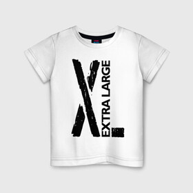Детская футболка хлопок с принтом Очень большой в Санкт-Петербурге, 100% хлопок | круглый вырез горловины, полуприлегающий силуэт, длина до линии бедер | big | black | cool | creative | design | extra | fashion | hype | size | supreme | vanguard | авангард | большой | дизайн | креатив | круто | мода | размер | хайп | черный