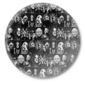 Значок с принтом Slipknot в Санкт-Петербурге,  металл | круглая форма, металлическая застежка в виде булавки | Тематика изображения на принте: альтернативный | американская | глэм | готик | гранж | группа | метал | модные | музыка | пост | рок | хард