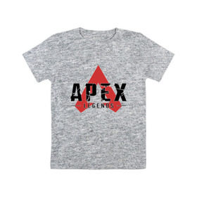 Детская футболка хлопок с принтом Apex Legends Logo в Санкт-Петербурге, 100% хлопок | круглый вырез горловины, полуприлегающий силуэт, длина до линии бедер | apex | apex legends | bangalor | bloodhound | caustic | gibraltar | legends | lifeline | logo | mirage | pathfinder | titanfall | wraith | апекс