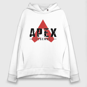 Женское худи Oversize хлопок с принтом Apex Legends Logo в Санкт-Петербурге, френч-терри — 70% хлопок, 30% полиэстер. Мягкий теплый начес внутри —100% хлопок | боковые карманы, эластичные манжеты и нижняя кромка, капюшон на магнитной кнопке | apex | apex legends | bangalor | bloodhound | caustic | gibraltar | legends | lifeline | logo | mirage | pathfinder | titanfall | wraith | апекс