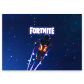 Поздравительная открытка с принтом Dark Voyager Fortnite в Санкт-Петербурге, 100% бумага | плотность бумаги 280 г/м2, матовая, на обратной стороне линовка и место для марки
 | Тематика изображения на принте: 1 | 2019 | 2020 | battle | cs go | fortnite | game | gamer | howl | llama | new | space | битва | воин | вой | война | дракон | игра | королевская | космос | лама | лого | надпись | новинка | оружие | предводитель | роял | симулят