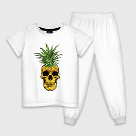 Детская пижама хлопок с принтом Ананас в Санкт-Петербурге, 100% хлопок |  брюки и футболка прямого кроя, без карманов, на брюках мягкая резинка на поясе и по низу штанин
 | cool | creative | design | fruit | green | hype | new york | pineapple | skull | summer | supreme | vanguard | vegan | авангард | ананас | дизайн | зеленый | креатив | круто | лето | фрукт | хайп | череп