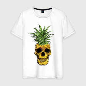 Мужская футболка хлопок с принтом Ананас в Санкт-Петербурге, 100% хлопок | прямой крой, круглый вырез горловины, длина до линии бедер, слегка спущенное плечо. | Тематика изображения на принте: cool | creative | design | fruit | green | hype | new york | pineapple | skull | summer | supreme | vanguard | vegan | авангард | ананас | дизайн | зеленый | креатив | круто | лето | фрукт | хайп | череп