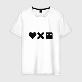Мужская футболка хлопок с принтом LDR в Санкт-Петербурге, 100% хлопок | прямой крой, круглый вырез горловины, длина до линии бедер, слегка спущенное плечо. | death | love death + robots | netflix | robots | любовь | нетфликс | роботы | сериал
