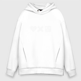 Мужское худи Oversize хлопок с принтом LDR White в Санкт-Петербурге, френч-терри — 70% хлопок, 30% полиэстер. Мягкий теплый начес внутри —100% хлопок | боковые карманы, эластичные манжеты и нижняя кромка, капюшон на магнитной кнопке | death | love death + robots | netflix | robots | любовь | нетфликс | роботы | сериал