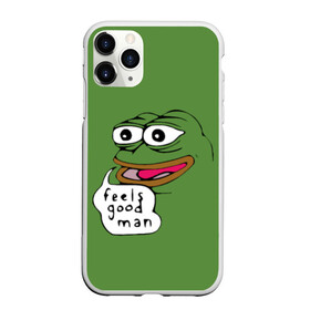 Чехол для iPhone 11 Pro матовый с принтом Feels Good Man в Санкт-Петербурге, Силикон |  | pepe | pepe frog | зеленая лягушка | лягушка | пепе