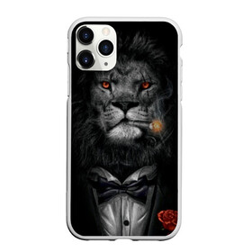 Чехол для iPhone 11 Pro матовый с принтом Лев в смокинге в Санкт-Петербурге, Силикон |  | бабочка | грива | грозный | лев | роза | серьезный | хищник | царь | церь зверей