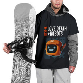 Накидка на куртку 3D с принтом Love, Death & Robots в Санкт-Петербурге, 100% полиэстер |  | Тематика изображения на принте: cartoon | death | fantasy | heavy | horror | metal | miller | netflix | robots | tim | witness | любовь | миллер | мультфильм | робот | роботы | тим | ужасы | фэнтези