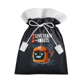 Подарочный 3D мешок с принтом Love, Death & Robots в Санкт-Петербурге, 100% полиэстер | Размер: 29*39 см | Тематика изображения на принте: cartoon | death | fantasy | heavy | horror | metal | miller | netflix | robots | tim | witness | любовь | миллер | мультфильм | робот | роботы | тим | ужасы | фэнтези