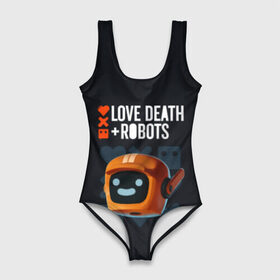 Купальник-боди 3D с принтом Love, Death & Robots в Санкт-Петербурге, 82% полиэстер, 18% эластан | Круглая горловина, круглый вырез на спине | cartoon | death | fantasy | heavy | horror | metal | miller | netflix | robots | tim | witness | любовь | миллер | мультфильм | робот | роботы | тим | ужасы | фэнтези