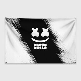 Флаг-баннер с принтом Marshmello 4 в Санкт-Петербурге, 100% полиэстер | размер 67 х 109 см, плотность ткани — 95 г/м2; по краям флага есть четыре люверса для крепления | dj | fortnite | marshmello | music | дж | зефир | маршмелоу | музыка | форнайт | фортнайт