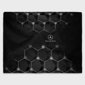Плед 3D с принтом Mercedes в Санкт-Петербурге, 100% полиэстер | закругленные углы, все края обработаны. Ткань не мнется и не растягивается | amg | mercedes | авто | автомобиль | иномарка | логотип | машина | мерседес | текстура