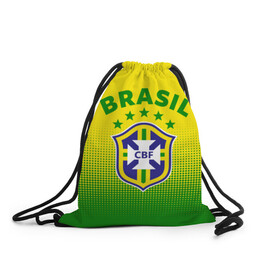 Рюкзак-мешок 3D с принтом Бразилия в Санкт-Петербурге, 100% полиэстер | плотность ткани — 200 г/м2, размер — 35 х 45 см; лямки — толстые шнурки, застежка на шнуровке, без карманов и подкладки | brasil | brazil | бразилия | бразильская сборная | сборная бразилии | сборная бразилии по футболу | сборные | форма | футбол | футбольные сборные | чемпиона | чемпионат мира