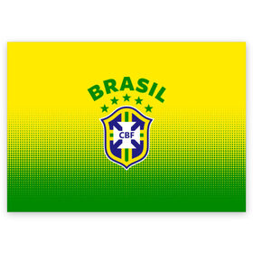 Поздравительная открытка с принтом Бразилия в Санкт-Петербурге, 100% бумага | плотность бумаги 280 г/м2, матовая, на обратной стороне линовка и место для марки
 | brasil | brazil | бразилия | бразильская сборная | сборная бразилии | сборная бразилии по футболу | сборные | форма | футбол | футбольные сборные | чемпиона | чемпионат мира