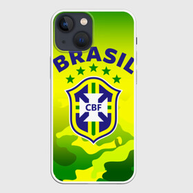 Чехол для iPhone 13 mini с принтом Бразилия в Санкт-Петербурге,  |  | brasil | brazil | бразилия | бразильская сборная | сборная бразилии | сборная бразилии по футболу | сборные | форма | футбол | футбольные сборные | чемпиона | чемпионат мира