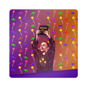 Магнит виниловый Квадрат с принтом Gone.Fludd (art) 4 в Санкт-Петербурге, полимерный материал с магнитным слоем | размер 9*9 см, закругленные углы | fludd | gone | gone.fludd | mambl | rap | гон флад | кубик льда | мамбл | реп | сахарный человек