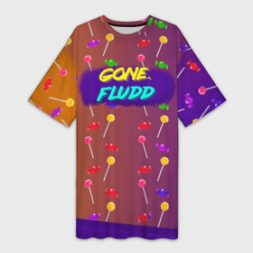 Платье-футболка 3D с принтом Gone.Fludd (art) 5 в Санкт-Петербурге,  |  | Тематика изображения на принте: fludd | gone | gone.fludd | mambl | rap | гон флад | кубик льда | мамбл | реп | сахарный человек