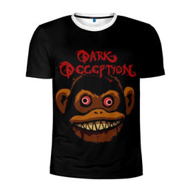 Мужская футболка 3D спортивная с принтом Dark Deception 1 в Санкт-Петербурге, 100% полиэстер с улучшенными характеристиками | приталенный силуэт, круглая горловина, широкие плечи, сужается к линии бедра | Тематика изображения на принте: dark | dark deception | deception | five night | fnaf | game | horror | дарк десепшен | игра