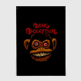 Постер с принтом Dark Deception 1 в Санкт-Петербурге, 100% бумага
 | бумага, плотность 150 мг. Матовая, но за счет высокого коэффициента гладкости имеет небольшой блеск и дает на свету блики, но в отличии от глянцевой бумаги не покрыта лаком | dark | dark deception | deception | five night | fnaf | game | horror | дарк десепшен | игра