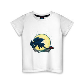 Детская футболка хлопок с принтом Как приручить дракона в Санкт-Петербурге, 100% хлопок | круглый вырез горловины, полуприлегающий силуэт, длина до линии бедер | 