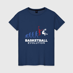 Женская футболка хлопок с принтом Баскетбольная эволюция в Санкт-Петербурге, 100% хлопок | прямой крой, круглый вырез горловины, длина до линии бедер, слегка спущенное плечо | and1 | basketball | coach | evolution | game | james | jordan | lebron | monkey | mvp | nba | player | slam dunk | sport | streetball | team | баскетбол | баскетболист | бросок | джеймс | джордан | игра | игрок | леброн | мяч | нба | обезьяна | 