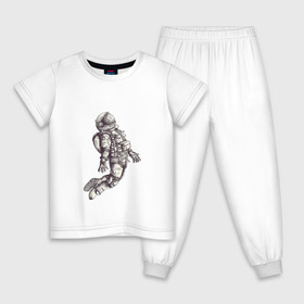 Детская пижама хлопок с принтом Космонавт в Санкт-Петербурге, 100% хлопок |  брюки и футболка прямого кроя, без карманов, на брюках мягкая резинка на поясе и по низу штанин
 | 12 апреля | cosmonaut | space | апрель | астронавт | гагарин | космонавт | космонавтики | космос | юрий гагарин