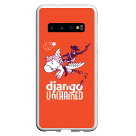 Чехол для Samsung Galaxy S10 с принтом Django on a pony в Санкт-Петербурге, Силикон | Область печати: задняя сторона чехла, без боковых панелей | dicaprio | django | film | movie | pony | tarantino | джанго | джанго освобожденный | ди каприо | дикаприо | квентин | кино | тарантино | фильмы