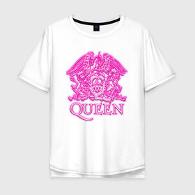 Мужская футболка хлопок Oversize с принтом Queen в Санкт-Петербурге, 100% хлопок | свободный крой, круглый ворот, “спинка” длиннее передней части | queen | богемская рапсодия | брайан мэи | британская | группа | королева | роджер тейлор | рок | фредди меркьюри