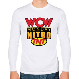 Мужской лонгслив хлопок с принтом WCW Monday Night Nitro в Санкт-Петербурге, 100% хлопок |  | Тематика изображения на принте: nitro | wcw | wrestling | рестлинг