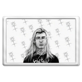 Магнит 45*70 с принтом Ghostemane в Санкт-Петербурге, Пластик | Размер: 78*52 мм; Размер печати: 70*45 | Тематика изображения на принте: ghost | ghostemane | man | mystic | new school | rap | rap rock | rock | trap | гостмейн | мистика | привидение | реп рок | рок