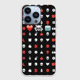 Чехол для iPhone 13 Pro с принтом Love, Death + Robots в Санкт-Петербурге,  |  | dead | deads | death | netflix | pattern | robot | robots | и роботы | любовь | мультик | нетфликс | паттерн | роботы | сериал | смайлики | смайлы