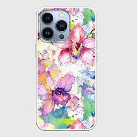 Чехол для iPhone 13 Pro с принтом Цветы в Санкт-Петербурге,  |  | art | bright | colors | drops | field | flowers | painting | splashes | watercolor | акварель | брызги | живопись | искусство | капли | полевые | цвета | цветы | яркие