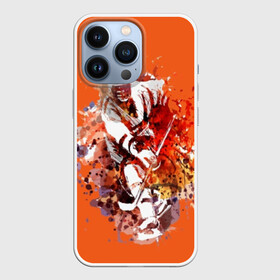 Чехол для iPhone 13 Pro с принтом Хоккей в Санкт-Петербурге,  |  | abstraction | art | athlete | blots | bright | colors | drops | helmet | hockey | hockey player | mask | splashes | sport | stick | uniform | абстракция | брызги | искусство | капли | клюшка | кляксы | маска | спорт | спортсмен | форма | хоккеист | хоккей