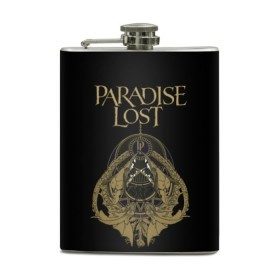 Фляга с принтом Paradise Lost в Санкт-Петербурге, металлический корпус | емкость 0,22 л, размер 125 х 94 мм. Виниловая наклейка запечатывается полностью | Тематика изображения на принте: metal | paradise lost | готик метал | готик рок | группы | дум метал | дэт дум | метал | музыка | рок