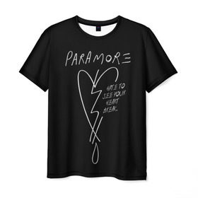 Мужская футболка 3D с принтом Paramore в Санкт-Петербурге, 100% полиэфир | прямой крой, круглый вырез горловины, длина до линии бедер | Тематика изображения на принте: paramore | riot | группы | музыка | панк | поп | рок | хейли уильямс