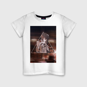 Детская футболка хлопок с принтом ДАЗАЙ в Санкт-Петербурге, 100% хлопок | круглый вырез горловины, полуприлегающий силуэт, длина до линии бедер | Тематика изображения на принте: бродячие псы | дадзай | осаму | осаму дазай