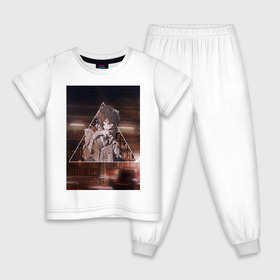 Детская пижама хлопок с принтом ДАЗАЙ в Санкт-Петербурге, 100% хлопок |  брюки и футболка прямого кроя, без карманов, на брюках мягкая резинка на поясе и по низу штанин
 | бродячие псы | дадзай | осаму | осаму дазай