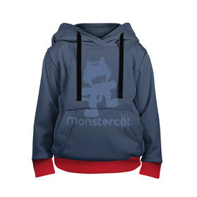 Детская толстовка 3D с принтом Monstercat в Санкт-Петербурге, 100% полиэстер | двухслойный капюшон со шнурком для регулировки, мягкие манжеты на рукавах и по низу толстовки, спереди карман-кенгуру с мягким внутренним слоем | monstercat | клуб | клубная музыка | кот | котенок | кошка | лейбл | монстар | монстар кет | монстер | музыка | танцевальная музыка | электронная | электронная музыка