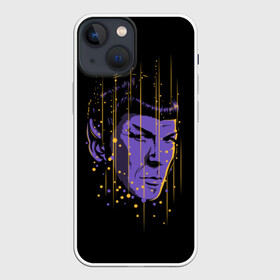 Чехол для iPhone 13 mini с принтом Спок в Санкт-Петербурге,  |  | spock | star fleet | star trek | uss enterprise | академия звёздного флота | дискавери | звёздный путь | звёздный флот | кино | космический корабль | космос | спок | стар трек | энтерпрайз