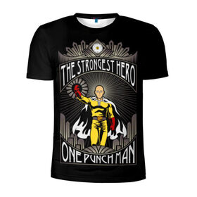 Мужская футболка 3D спортивная с принтом One Punch Man в Санкт-Петербурге, 100% полиэстер с улучшенными характеристиками | приталенный силуэт, круглая горловина, широкие плечи, сужается к линии бедра | one punch man | onepunchman | oppai | аниме | ван панч мен | ванпанчмен | манга | сайтама | супергерои | человек один удар