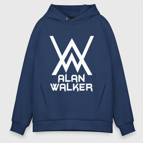 Мужское худи Oversize хлопок с принтом Alan Walker в Санкт-Петербурге, френч-терри — 70% хлопок, 30% полиэстер. Мягкий теплый начес внутри —100% хлопок | боковые карманы, эластичные манжеты и нижняя кромка, капюшон на магнитной кнопке | alan walker | алан валкер | алан волкер | алан уокер | диджей | музыка | музыкант | песни