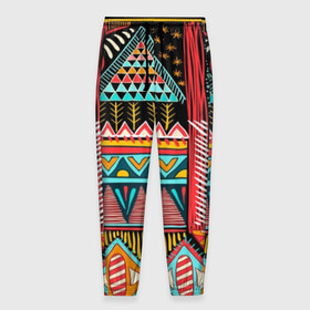 Мужские брюки 3D с принтом Африканский стиль  в Санкт-Петербурге, 100% полиэстер | манжеты по низу, эластичный пояс регулируется шнурком, по бокам два кармана без застежек, внутренняя часть кармана из мелкой сетки | africa | african | pattern | style | trend | африка | африканский стиль | геометрия | мода | орнамент | паттерн | стиль | тренд