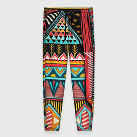 Женские брюки 3D с принтом Африканский стиль  в Санкт-Петербурге, полиэстер 100% | прямой крой, два кармана без застежек по бокам, с мягкой трикотажной резинкой на поясе и по низу штанин. В поясе для дополнительного комфорта — широкие завязки | africa | african | pattern | style | trend | африка | африканский стиль | геометрия | мода | орнамент | паттерн | стиль | тренд