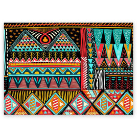Поздравительная открытка с принтом Африканский стиль в Санкт-Петербурге, 100% бумага | плотность бумаги 280 г/м2, матовая, на обратной стороне линовка и место для марки
 | africa | african | pattern | style | trend | африка | африканский стиль | геометрия | мода | орнамент | паттерн | стиль | тренд