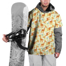 Накидка на куртку 3D с принтом Жирафики в Санкт-Петербурге, 100% полиэстер |  | giraffe | pattern | животные | жираф | паттерн | текстура