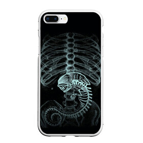Чехол для iPhone 7Plus/8 Plus матовый с принтом Чужой на Рентгене в Санкт-Петербурге, Силикон | Область печати: задняя сторона чехла, без боковых панелей | alien | больница | больной | внутренний мир | врач | клиника | кости | пациент | ребра | рентген | скелет | снимок | хищник