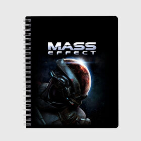 Тетрадь с принтом Mass Effect в Санкт-Петербурге, 100% бумага | 48 листов, плотность листов — 60 г/м2, плотность картонной обложки — 250 г/м2. Листы скреплены сбоку удобной пружинной спиралью. Уголки страниц и обложки скругленные. Цвет линий — светло-серый
 | andromeda | n7 | игры | компьютерные игры | масс эффект
